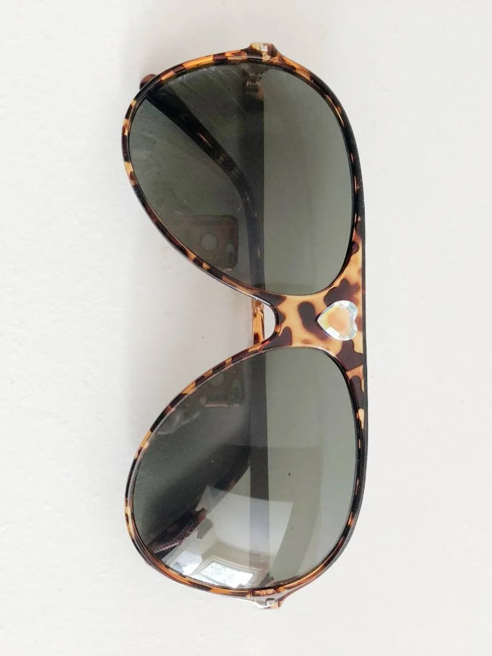 Oversized Tortoiseshell Aviator Sunglasses